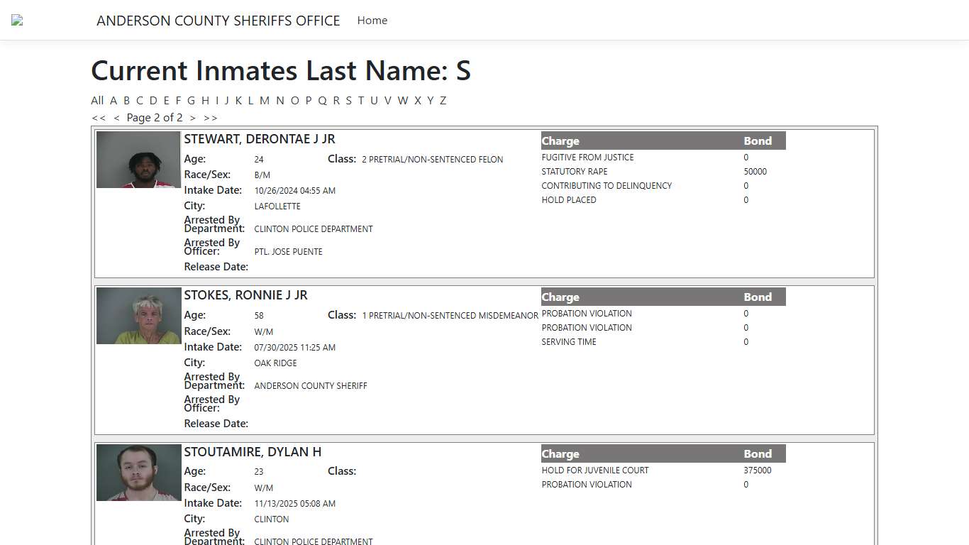 Inmates - ISOMS Portal